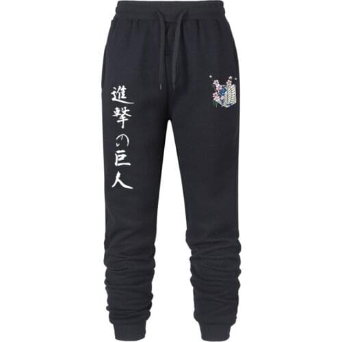 Anime Attack on Titan Printed Men Joggers Brand Male Trousers Casual Pants Sweatpants Jogger 14 color Fitness Workout Sweatpants