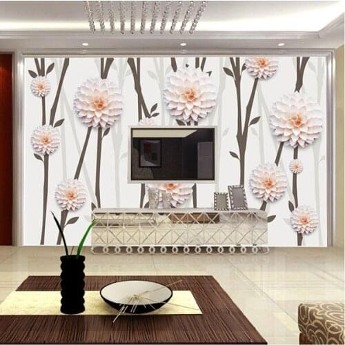 Pink Flower Wallpaper mural photo wallpaper 3d wall for Background living room 3d wall photo mural wall fresco home decor