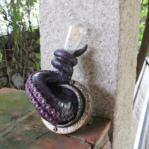 Nordic Style Wall Sconce Light Octopus Tentacle Shape Wall Lamp Realistic Resin Creative Animal LED Wall Aisle Lamp for Bar