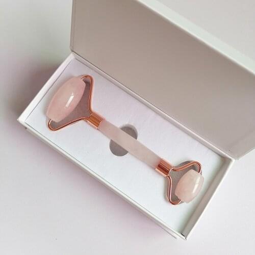 Jade Face Roller Rose Quartz Massager Natural Stone Lift Device Back Neck Head Massage Tool Body Health Beauty Care Dropshipping