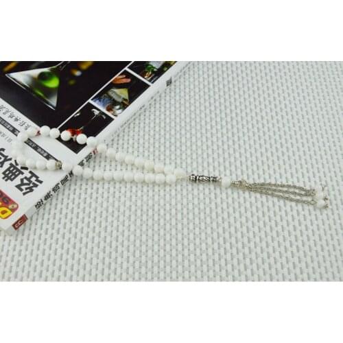 NEW Natural Tridacna shell bead Islamic musilm 33 prayer beads tashih Rosary beads for thanks giving day Halloween Holiday gift