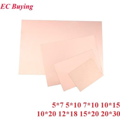 Single Sided Copper Clad Plate PF PCB Laminate Circuit Board 5x7cm 5x10cm 7x10cm 10x15cm 10x20cm 12x18cm 15x20cm 20x30cm