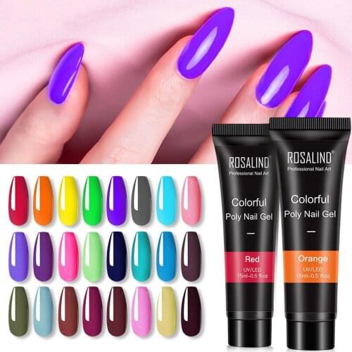 24 Colors Poly Nail Gel Fashion Extension Nail Enhancement Manicure UV Gel for Nails Art Salon SK88