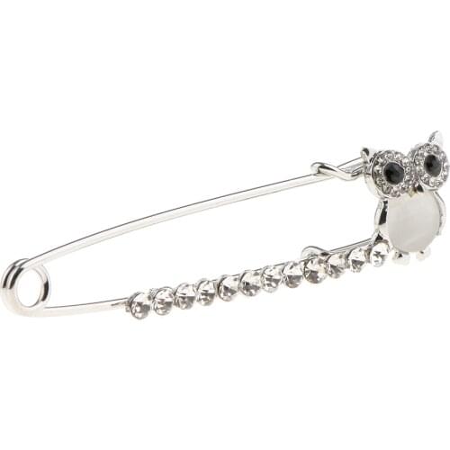 Stunning Rhinestone Sweater Hat Breastpin Pin Unique Owl Bird Charms Jewelry