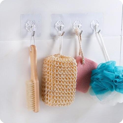 Strong Transparent Suction Cup Sucker Wall Hooks Hanger Kitchen Bathroom wall-mounted Design Hanger seamless adhesive hook