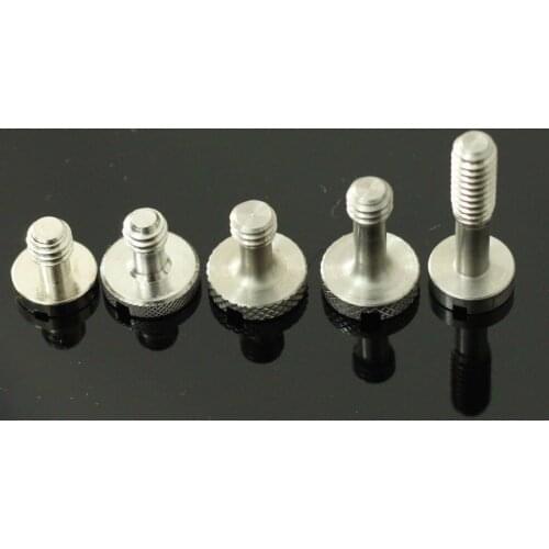 Five different length 1/4" camera screw for tripod and Quick Release plate ( pack of 5)
