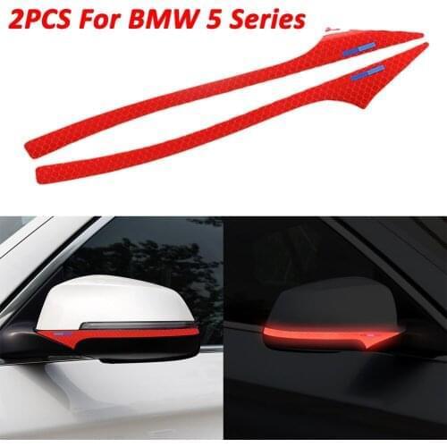 Reflex Sticker Reflective Tape Side Rear View Mirror Sticker Striping Tape Car For BMW E60 F10 F11 F07 5 Series Car Accessories