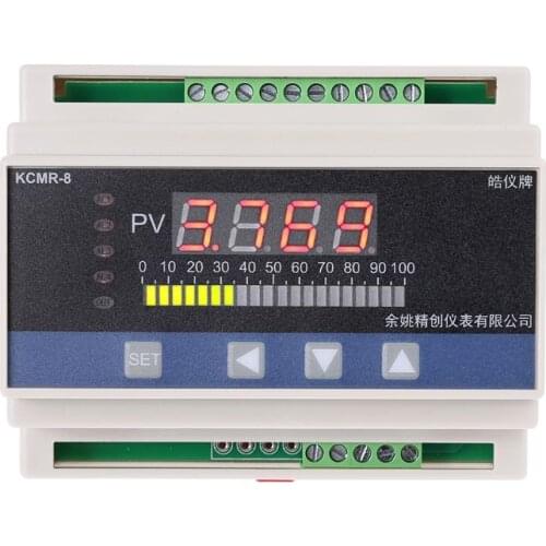4-20mA DC input din type water liquid level pressure controller with 4 ways relay and DC24V voltage output liquid level meter