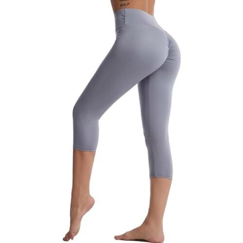 Shi Nuoxuan Yoga Tight-fitting Hips High Waist Was Thin Sexy Peach Hips Sports Breathable Fitness Yoga 7-point Pants