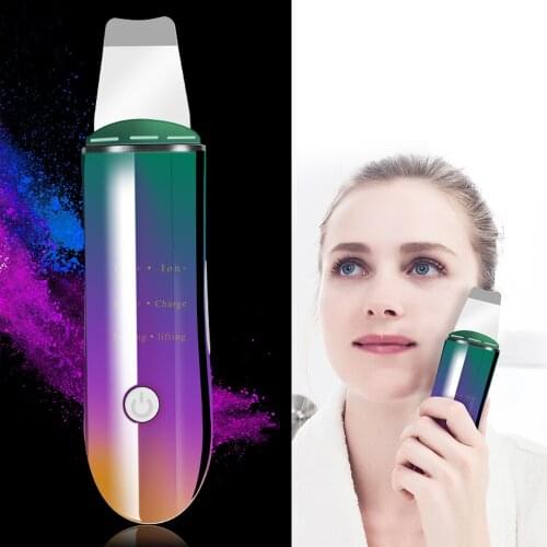 Ultrasonic Cleaning Skin Scrubber Peeling Cavitation Face Deep Cleaning Blackhead Remover Machine Face Lifting USB Rechargeable