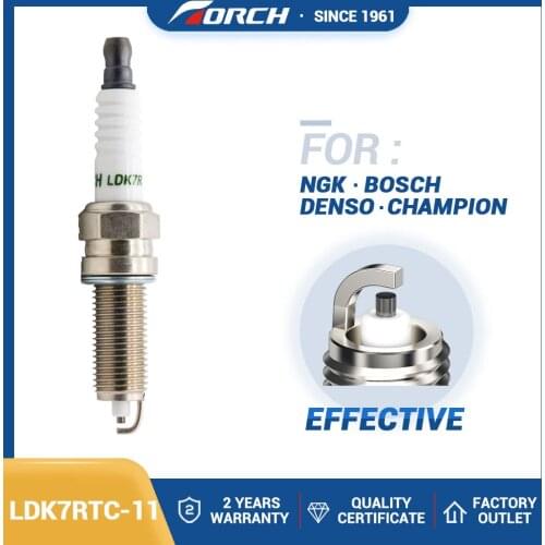 NGK LZKR6B-10E Spark Plug Replacement Bujia Torch Brand LDK7RTC-11 for 0242129515 Champion OE201 Denso XU22HDR9