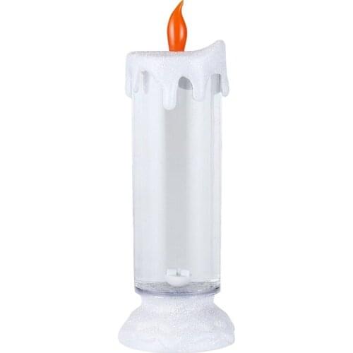 Color-Changeable Candle Shape LED Night Light USB Glitter Candle Lights Home Desktop Party Decor Atmosphere-Decor Lamp