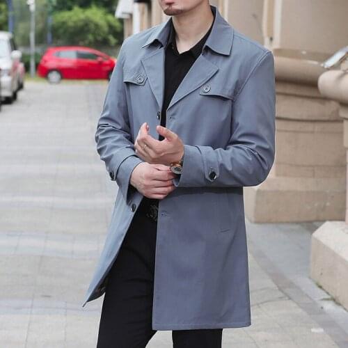 Spring Autumn New Men Trench Coats Superior Quality Buttons Male Fashion Outerwear Jackets Windbreaker Plus Size 6XL