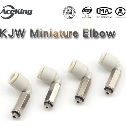 10 pcs Extended elbow joint kjw04/06/08/10/12-m5 / m6/01/02/03/04 right-angle male thread elbow joint