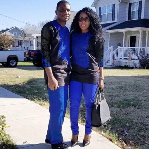 African clothes for women fashion basin embroidery design dresses top with pants