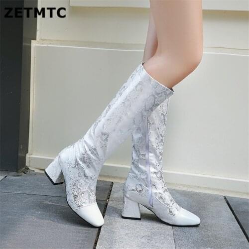 Womens Fashion Boots Knee High Slim Boots Pointed Spring Riding Boots Women Elegant Side Zip Comfortable Boots Plus size Shoes