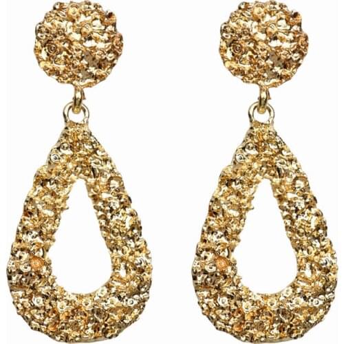 Fashion New Drop Alloy Paint Earrings Exaggerated Atmosphere Retro Ethnic Style Metal Women Hundred Matching Earrings