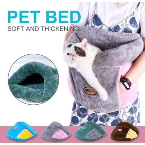 Winter Warm Pet Bed Comfortable Soft Thickened Arctic Velvet Cat Dog Sleeping Bag Cave House Puppy Kennel 4 Colors Pets Supplies