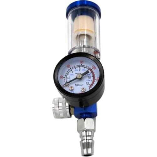 1/4 Scratch Air Pressure Regulator Gauge Spray Tool & In-Line Water Trap Filter Oil-Water Separator Pneumatic Tool CNIM Hot