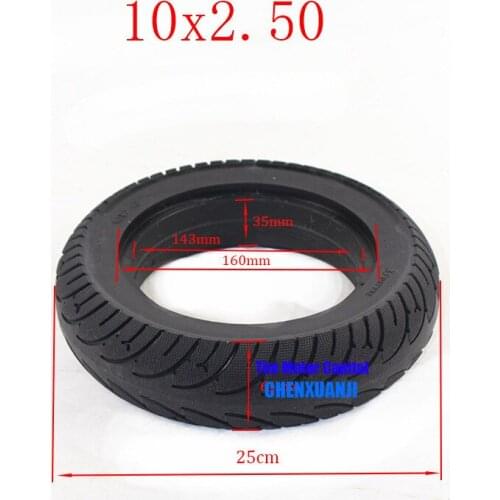 10x2.50 Tubeless Wheel Tyres Solid Tyre Inflation Electric Scooter Tires for 8/10 inch Electric Scooter Accessory