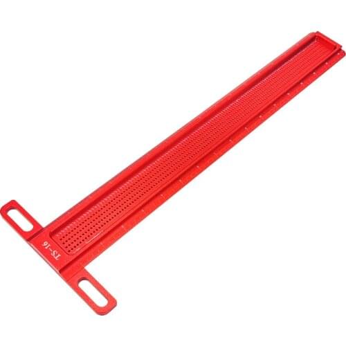 16 Inch Lengthen T Hole Scribing Ruler Woodworking Scribe Drawing Marking Gauge Square Crossed-out Carpenter Measuring Tools