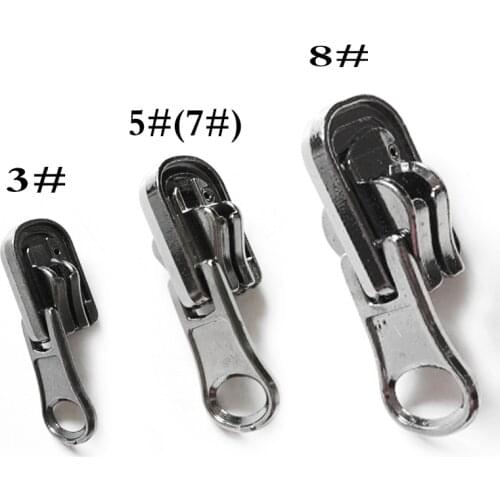 3#,5#,8#10pcs/Lot Double-Sided Rotating Guide, Zipper Head Clothes Metal Nylon Resin Accessories