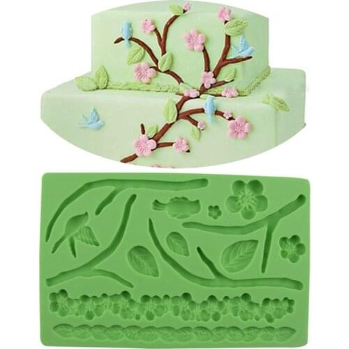 3D Plum Blossom Bird Silicone Mold Handmade Fondant Cake Decor Molds DIY Chocolate Candy Cookie Sugarcraft Mould Baking Tool