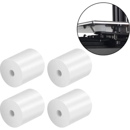 4pcs 3D Printer High Temperature White Silicone Solid Spacer Hot Bed Leveling Column For Cr-10/ Cr10s Ender-3 Pro 18mm