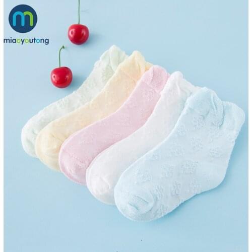 5 Pair/Lot 10pcs Soft Mesh Multicolor Summer Mood Cotton Knit Cute Girl Baby Socks Kids Boy Newborn Socks Skarpetki Miaoyoutong