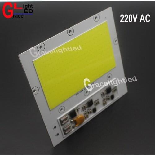 5pcs 220V 100W 100 Watts Cool White 6000K 6500K LED COB Chip, Integrated Smart IC Driver 220V For Floodlight