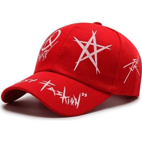 U90E Boys Girls Baseball Hat Star Graffiti Street Style Casual Sun Visor Bright Colors Neutral Daily Accessory