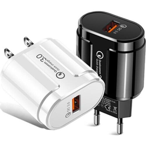 Quick Charger QC3.0 USB Charger EU US UK Plug Wall Mobile Phone Charger Adapter for iPhone 11 XS MAX Fast Charging for Samsung