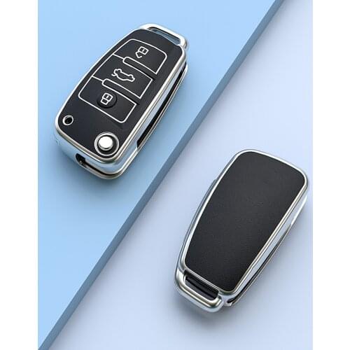 Car Key Case Cover For Audi A1 A3 A4 A5 A6 A7 A8 Quattro Q3 Q5 Q7 R8 Allroad C5 C6 Tt S3 S5 S6 S4 Rs5 Rs6 Accessories 2003-2015