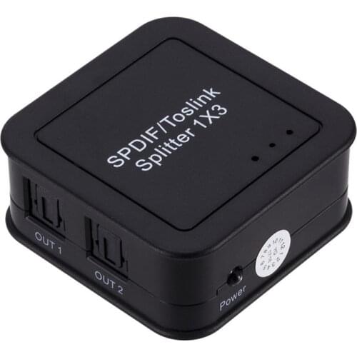 Digital Optical Audio Splitter One Input and Three Output 1X3 Optical SPDIF OEM Support 5.1 Channel Outpu Plug and Play