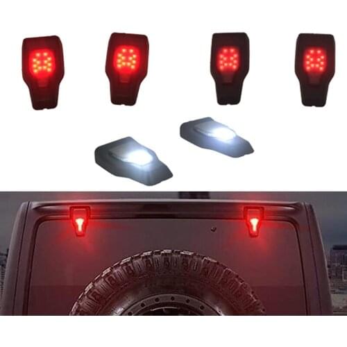 For Jeep Wrangler JL 2018-2021 Tailgate Rear Window Glass Hinge Cover Trim LED Brake Tail Light Car Accessories