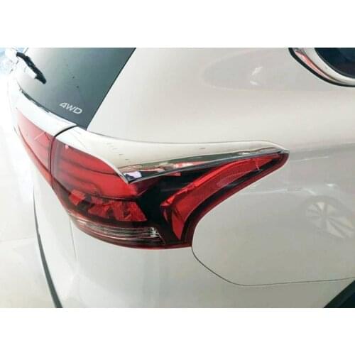 For Mitsubishi Outlander 2016 2017 4pcs/set Rear Light Strips ABS Chromed Plastic External Taillight Decoration