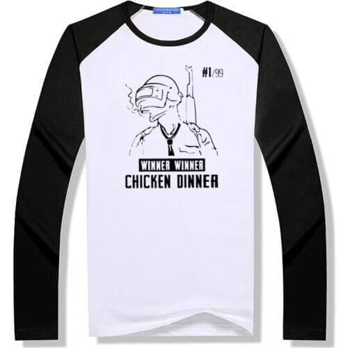 New Crew Neck T Shirt Pubg Playerunknowns Battlegrounds T-Shirt Modal High Quality Clothing Tees Long sleeve crash Teenage