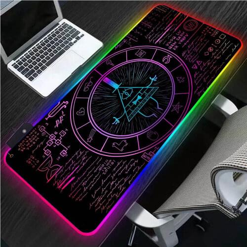 XGZ Gaming Mouse Pad RGB Digital Space-time Gravity Notebook Computer Gamer PC Keyboard USB Speed Control LED Mouse Pad Desk Mat