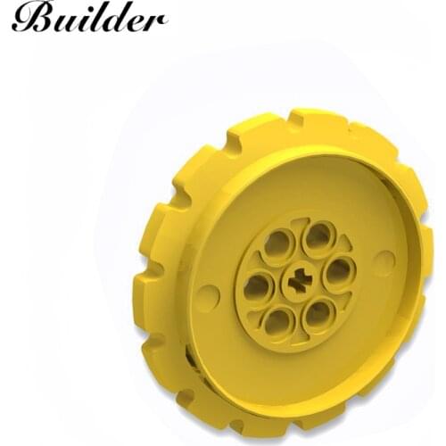 Little Builder 42529 MOC Technology Part Large Track Wheel 1pcs Building Blocks DIY Creative Assembles Particles Toys for Child