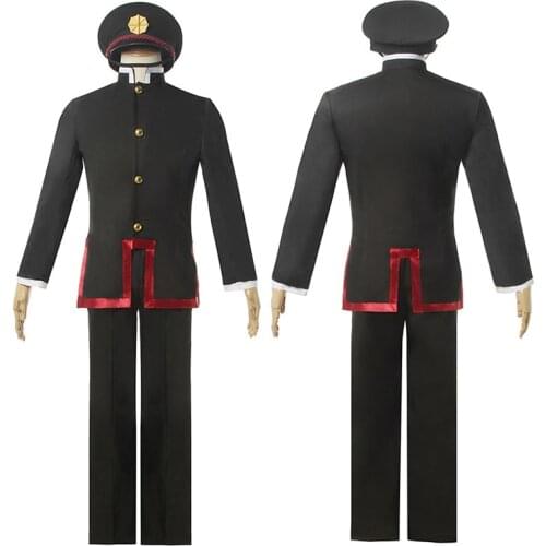 Toilet-Bound Hanako-kun Cosplay Costume Jibaku Shounen Hanako-kun Men Anime Halloween School Uniform Hat Wig Full Set
