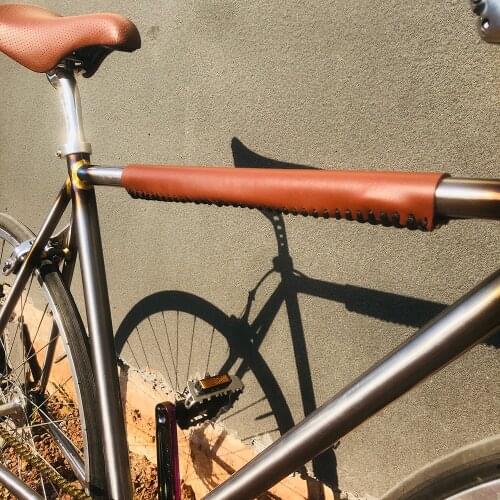 Vintage Bike frame cover leather Cycling Drink stainless Water Bottle Rack Holder Cage Bicycle Accessories