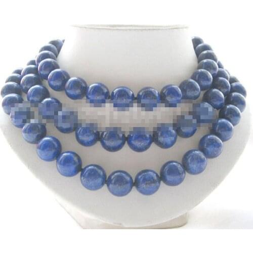 Beautiful AAA 14mm 50" natural lapis lazuli necklace
