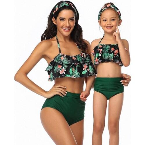 Swimsuit Swimwear Swimwear biquini body suit Women Swimsuit Children Baby Kid Beach Family Mother Girl Sexy Bikini