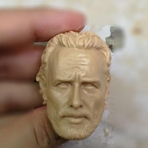 Blank Hot 1/6 Scale Head Sculpt Andrew Lincoln The Walking Dead Rick Grimes