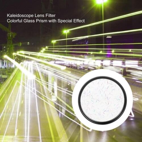 Kaleidoscope Lens Filter Camera Lens Filter Colorful Glass Prism With Special Effect Lens Filter For SLR Camera