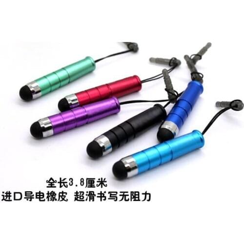 Mini Capacitive screen stylus touch pen with anti dust plug For iPhone 8 7 5S For iPad for Samsung Galaxy S8 S7 S6 Tab Tablet