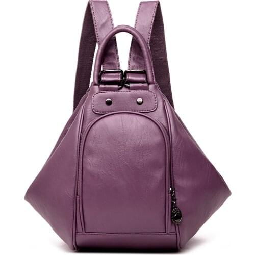 2021 New Multifunctional Backpack Female Leather Shoulder Bags School Bag For Teenage Girls Travel Back Pack Sac A Dos Femme