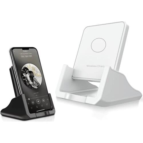 Multi-functional Mobile Phone Holder Wireless Charger Simple Style Desktop Square Vertical Mobile Phone Charging Base Stand