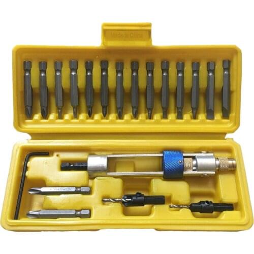 20 Bits Set Half-Time Drill Driver Swivel Head Quick-Change From Drilling To Driving & Torque Ratchet Screwdriver Spanner Easy