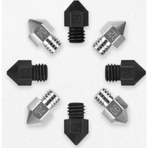 Creality Official 3D Printing Up-market Nozzle Kit 0.25mm 0.4mm 0.6mm Fine Craft Smooth Inner Wall for CR10/Ender3/Ender5 Series